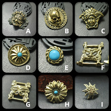 东莞破铜纯铜美式日式重机朋克摇滚嘻哈印第安DIY装饰扣