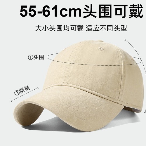 Summer and Autumn Adjustable Hard Top Baseball Cap Men Sun Protection Hat Cotton Duck Bill Hat Korean Style Hat for Women