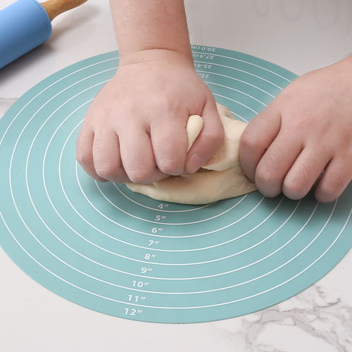 Silicone turntable non-slip mat rolling mat baking silicone mat round decorating table non-slip household kneading mat kneading mat
