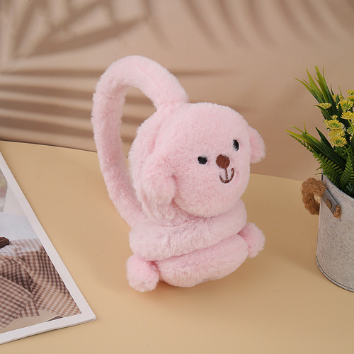 Winter and Autumn Fuzzy Warm Ear Muffs Cute Cartoon Ear Covers Cold Protection Ear Guards for Dogs Headwear