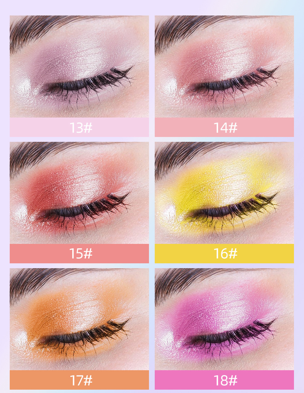 QIBEST Diamond Eyeshadow Liquid Sparkling Pearl High Gloss Super Shiny Matte Finishing Eyeshadow Liquid Set Cross-border undefined