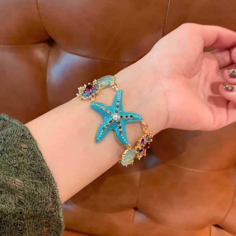 Beach Vacation Style Ocean Starfish Shell Bracelet Women's Bohemian Style Jewelry 2025 Spring and Summer Trend