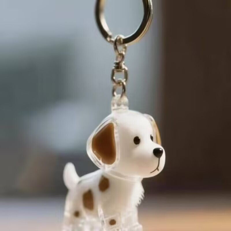 かわいい子犬透明毛収納ボックス動物毛玉カプセルペンダント装飾記念ダストボックス収集おもちゃ|undefined