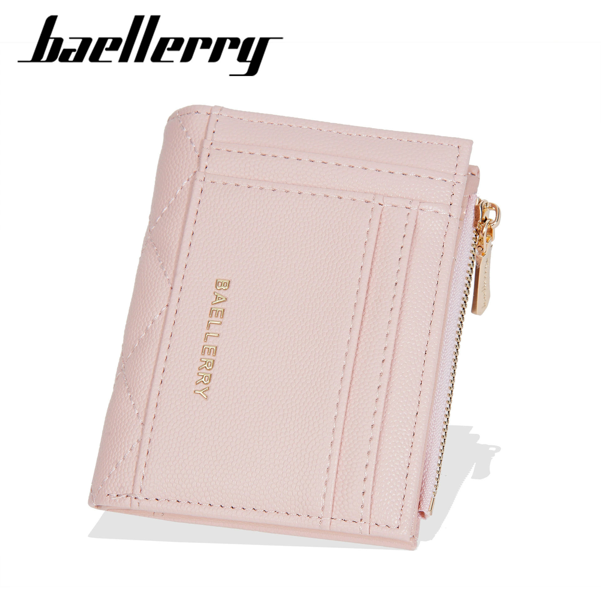 Кошелёк (Baellerry) короткий с монетницей на молнии, держатель для карт, компактный 12×9,5×2 см