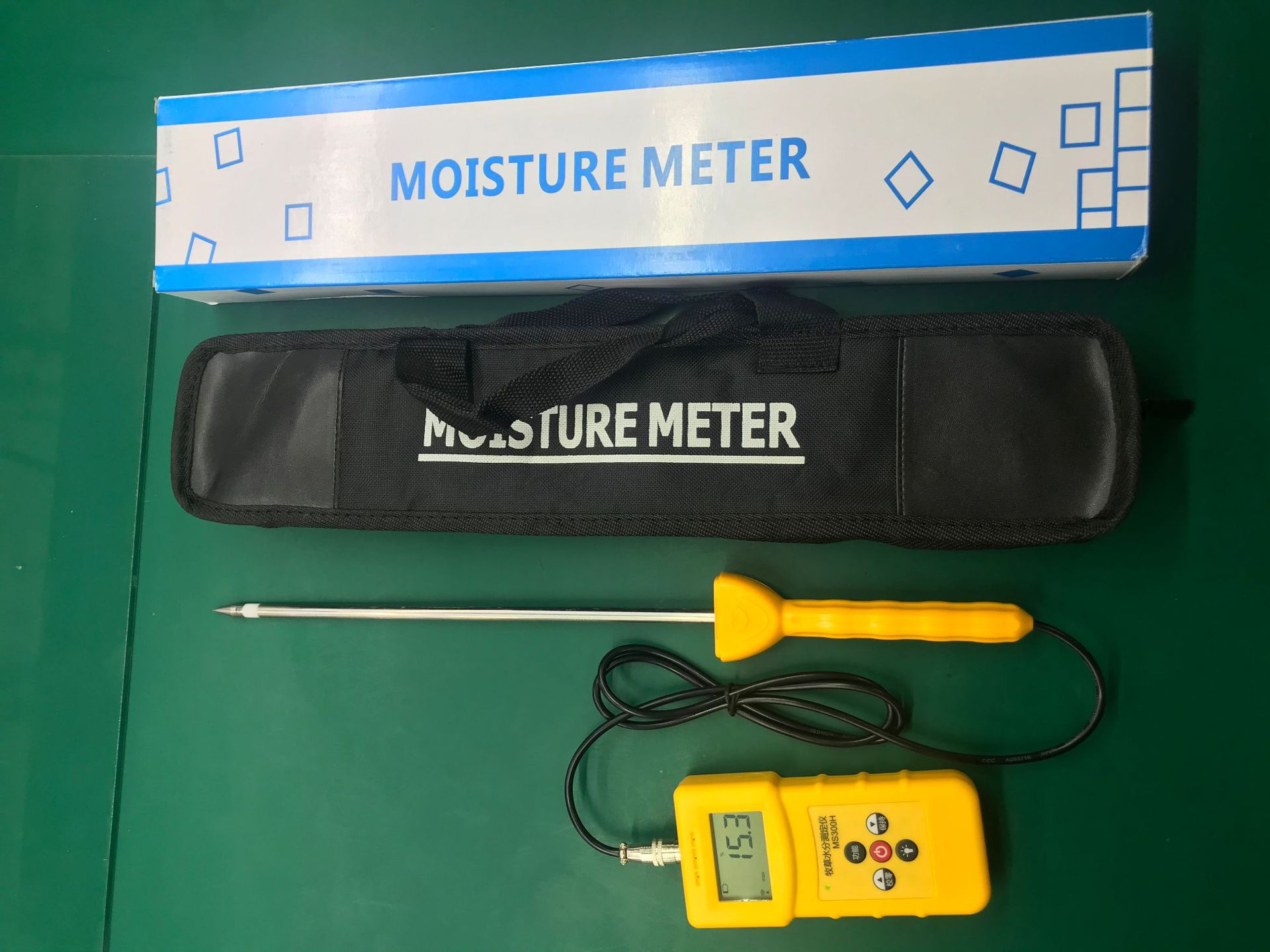 新疆单针秸秆干草水分测试仪MS300H  甘肃牧草水份仪