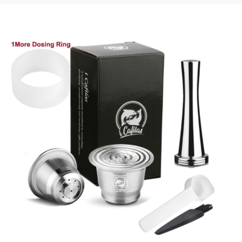 iCafilas coffee powder filling appliance round hole coffee capsule powder shell stainless steel coffee capsule filter iCafilas coffee powder filling appliance round hole coffee capsule powder shell stainless steel coffee capsule filter