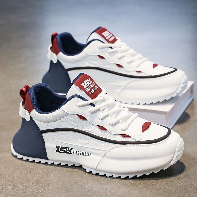 Men's Shoes Spring New Casual Sports Shoes Thick-Soled Youth Versatile Fashion Dad Trendy Shoes White Bag Sole Shoes Men's Shoes Spring New Casual Sports Shoes Thick-Soled Youth Versatile Fashion Dad Trendy Shoes White Bag Sole Shoes