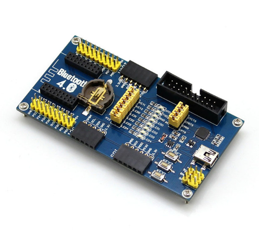 NRF51822蓝牙模块底板支持多种供电模式 板载CP2102 方便下载调试