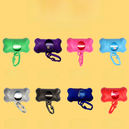 Cross-border pet cleaning tools portable pet waste picker creative bone-shaped waste bin with convenient pet waste bag holder