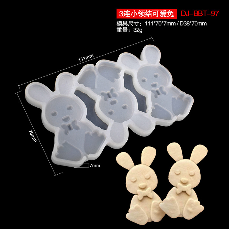 Pascua mariposa conejo huevo molde de silicona al por mayor