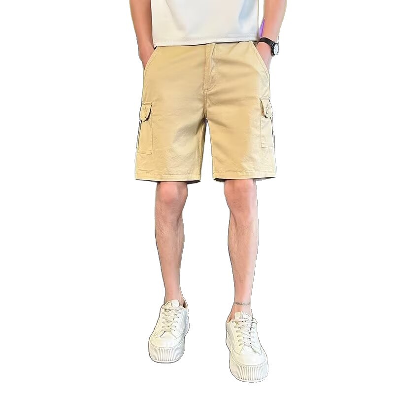Pantalones cortos de trabajo para hombres británicos de negocios delgados pantalones caqui pantalones casuales pantalones medianos comercio exterior al por mayor transfronterizo