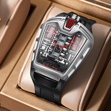 跨境外贸爆款金诗顿品牌潮流个性男表硅胶石英表批发男士运动手表