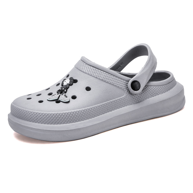 Dongdong zapatos para hombres de verano nuevos zapatos de playa casuales transpirables sandalias de hombre con cabeza de media zapatilla sandalias