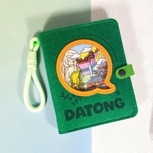 文艺布面盖章本盖章打卡本定制文创景区打卡毛毡笔记本活页定做