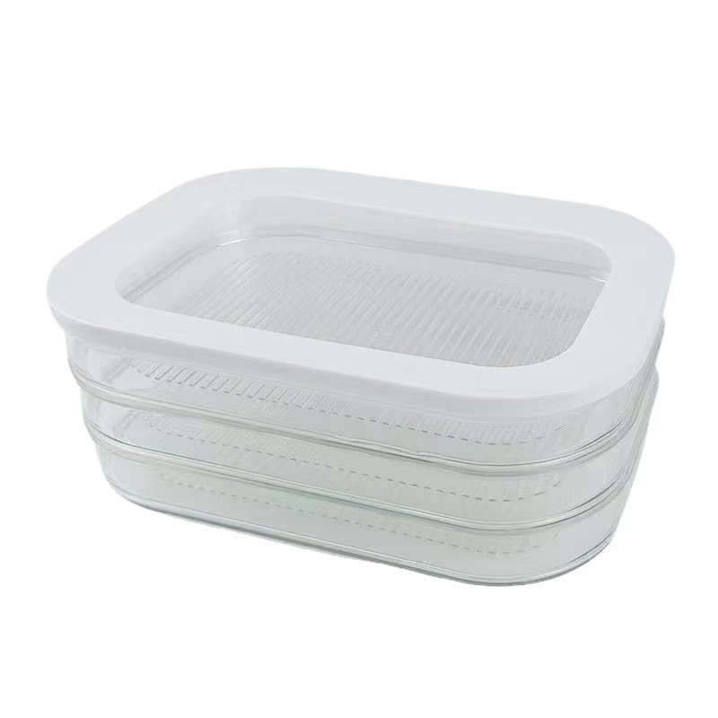 Caja de preservación de carne cocinada en caliente transfronteriza, caja de almacenamiento de sellado multicapa, caja de clasificación de alimentos transparente con tapa