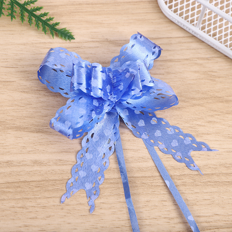 Comercio exterior Venta caliente 18 impreso encaje arco mano-Tirado flor Navidad vacaciones regalo embalaje tirar flor multicolor multi-patrón