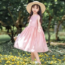 女童连衣裙夏季2024新款韩版儿童洋气公主裙中大童沙滩裙背心裙子