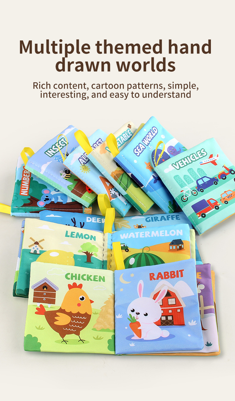 Interactive Soft Cloth Book - Learning Themes
