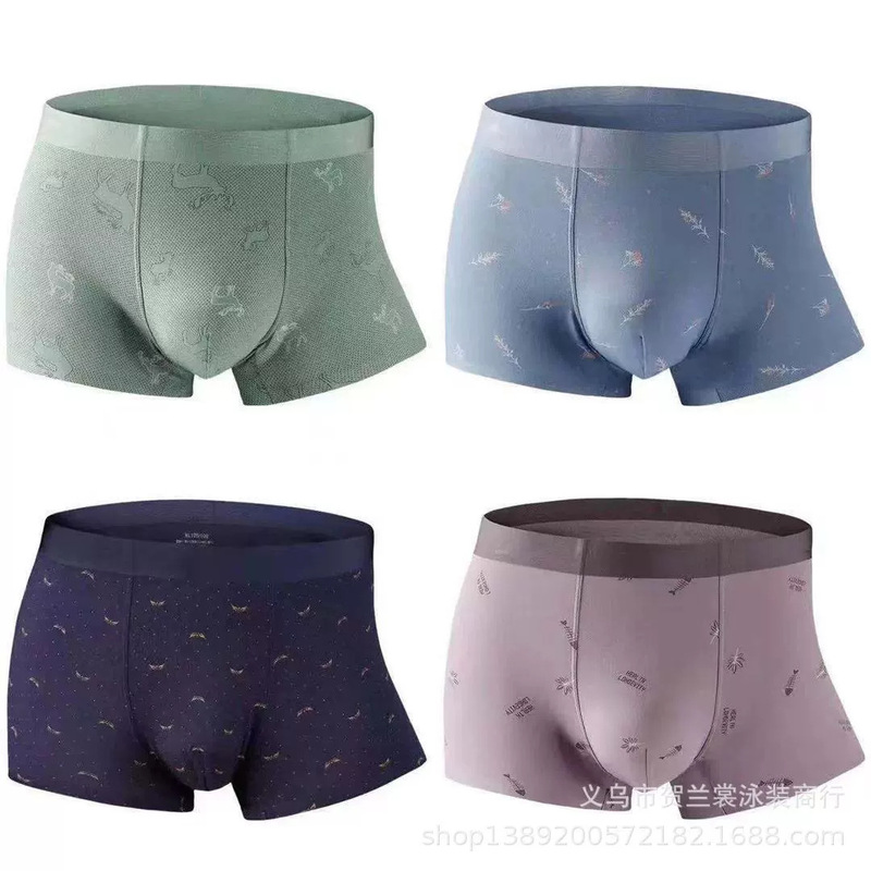 Low price treatment men's seamless printed 3D underwear boxer modal breathable bacteriostatic boys' boxer shorts