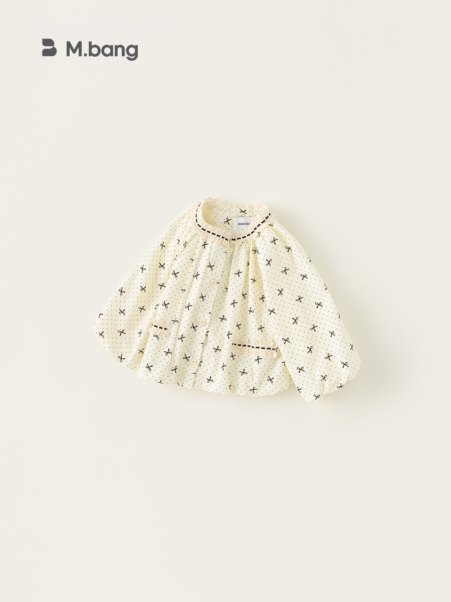 Youbao ropa para niños chaqueta de primavera para niñas 2025 nueva chaqueta cortavientos de primavera para niñas con estampado de lazo dulce