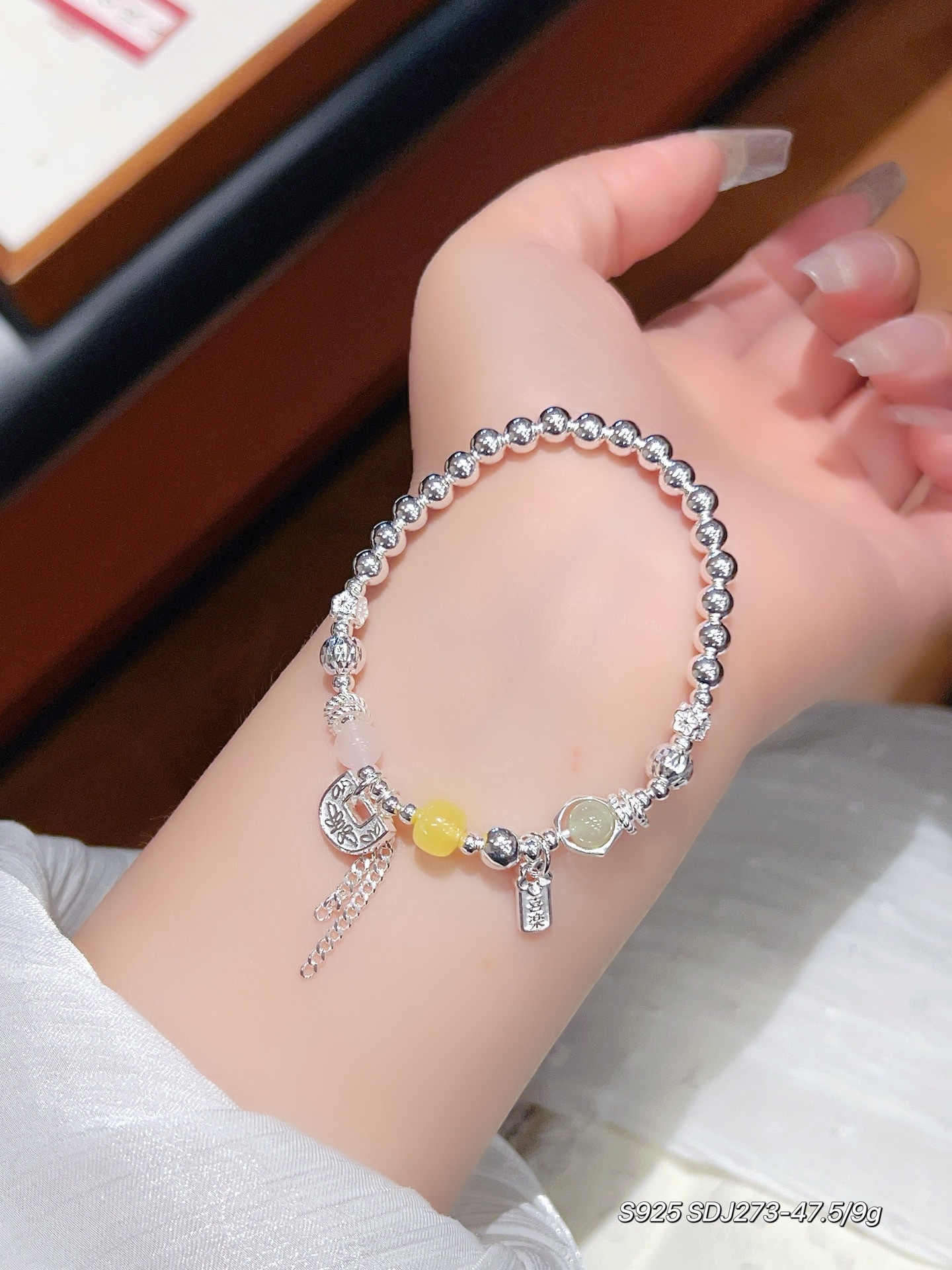 S925 pulsera de mariposa de amatista de plata esterlina joyería de plata femenina con cuentas diseño de nicho pulsera de cristal rosa regalo para novia