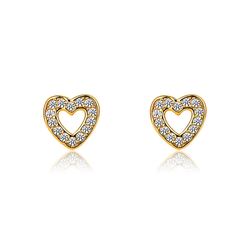Accessory, creative trend earrings with zircon, silver 925 sample, internet celebrity