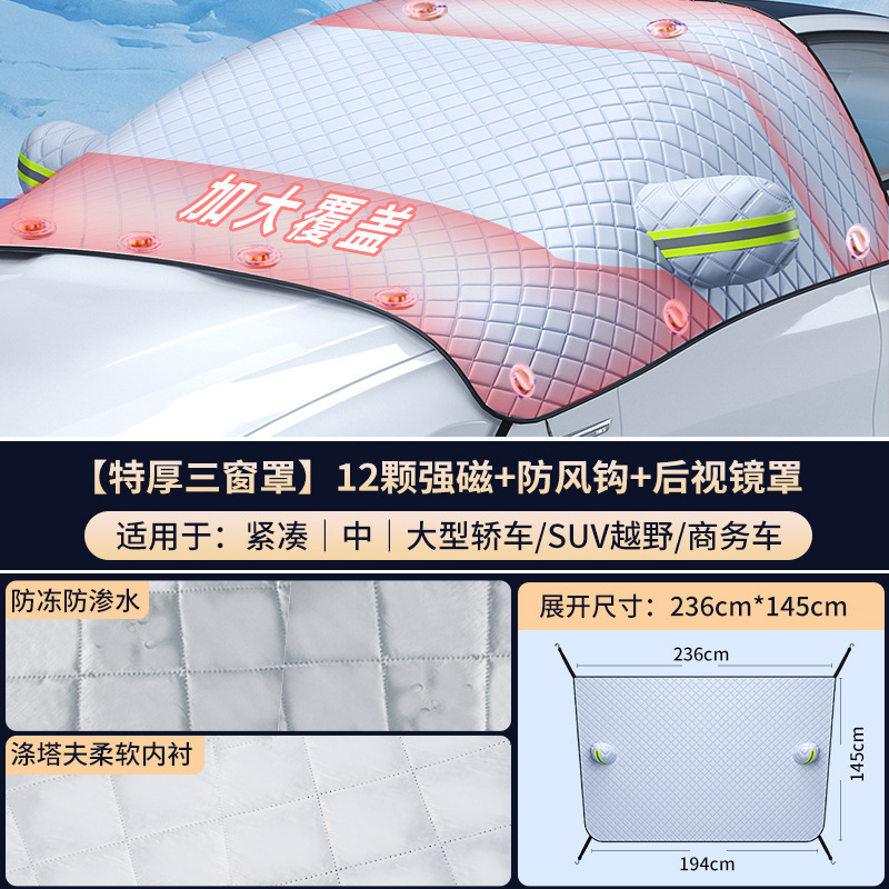 236*145 см - снегозащитный щиток с тремя окнами