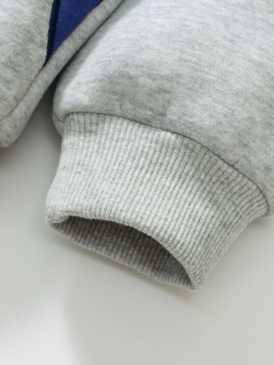 Little Maven Winter Warm Kidsren's Outwear European and American Style Velvet Hooded Kidsren's Clothing Long-Sleeved Boys' Sweatshirt