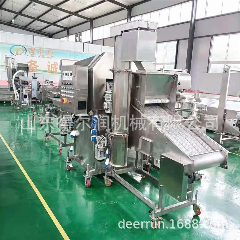 滚筒式炸鸡裹粉机 小酥肉鸡米花上粉机械 循环过滤使用 粘粉均匀