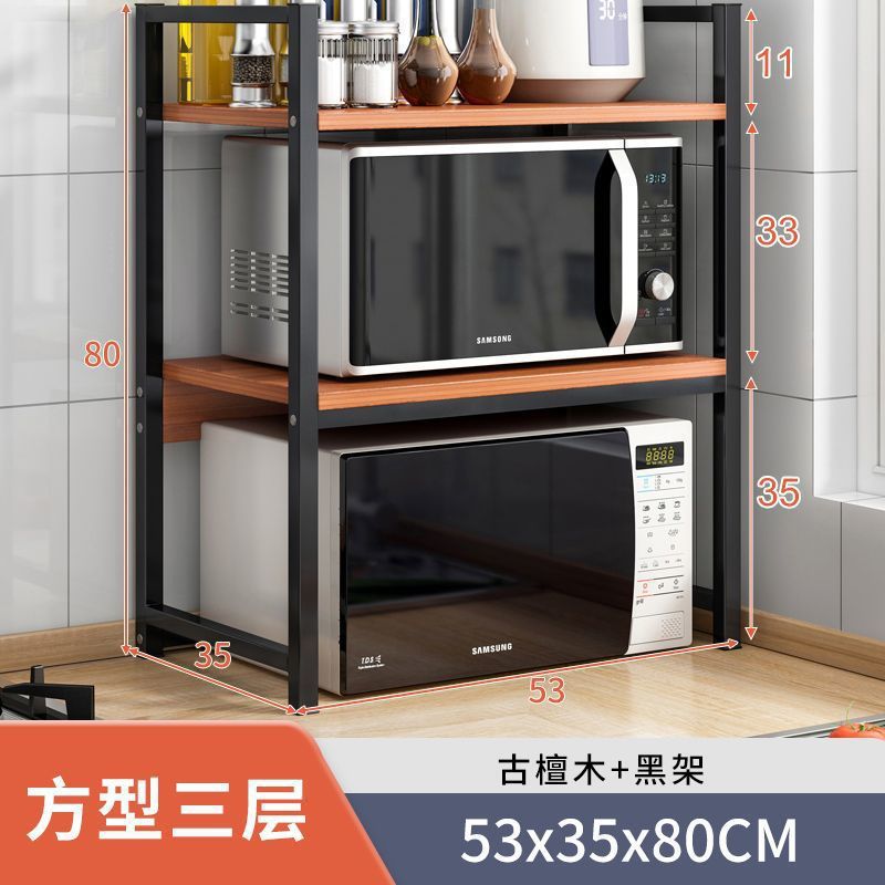 Cocina multifuncional horno de microondas estante de escritorio horno arroz cocina de escritorio estante de almacenamiento para artículos domésticos