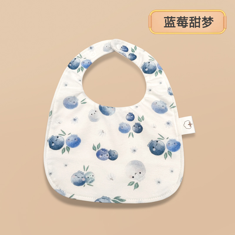 Baby transfronterizo toalla de saliva de algodón en forma de U, bufón impermeable para recién nacidos, bufón de leche anti-vomitación para niños y niñas