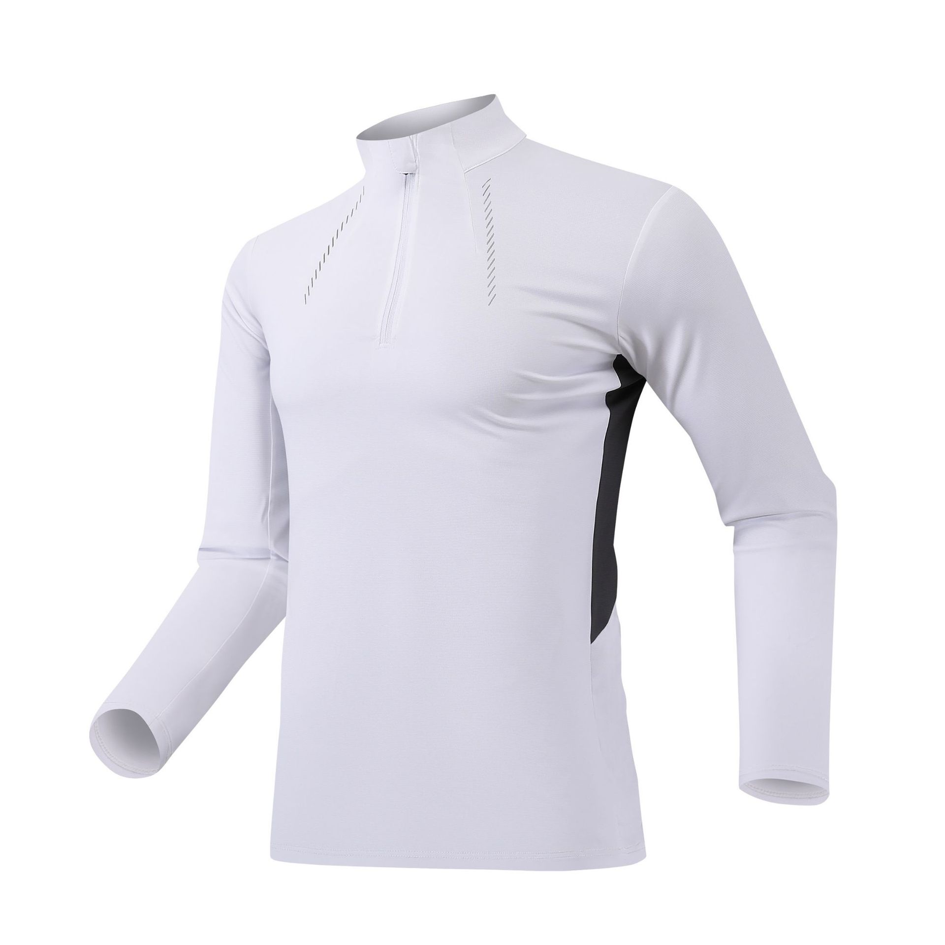 Dijia protector solar medio cremallera rápida ropa de secado camiseta deportiva al aire libre hombre moda entrenamiento de bicicleta correr ropa de fitness