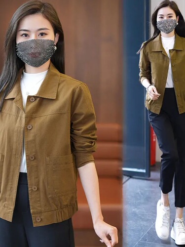 Casual jacket short coat for women 2025 spring and autumn new all-matching fashionable slimming small work style top