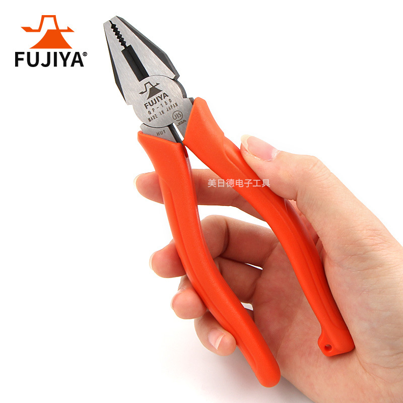 日本FUJIYA富基亚6/7/8寸老虎钳电工多功能家用老虎钳 剪线断线钳