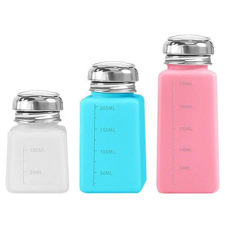 Бутылка давления для ногтей средство для снятия лака железная крышка бутылка давления/жидкость для снятия ногтей/дезинфицирующее средство для снятия лака пресс-бутылка металлическая крышка бутылка спирта