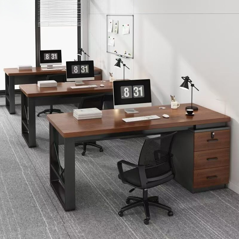 Boss's Desk, Employee's Workstation, Office Staff's Desk, Simple Modern Computer Desk, Home Desktop Desk and Chair Combination Boss's Desk, Employee's Workstation, Office Staff's Desk, Simple Modern Computer Desk, Home Desktop Desk and Chair Combination