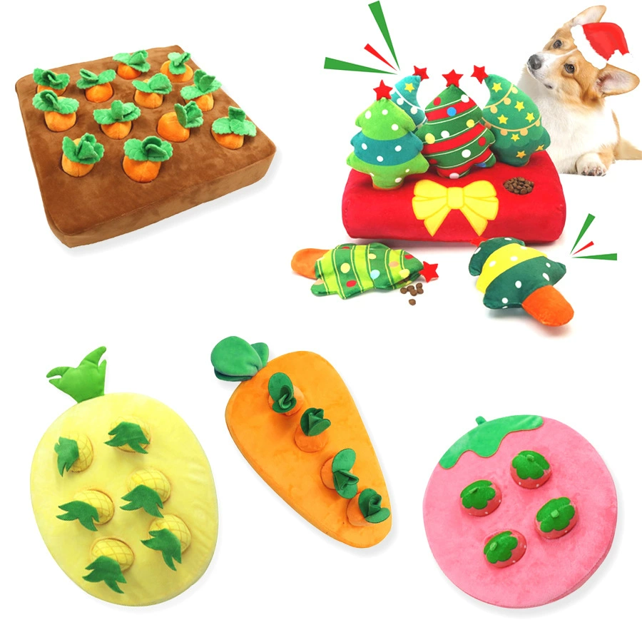 Кросс-бордерная плюшевая игрушка-морковка, развивающая игрушка для раннего развития, поле с овощами и фруктами, кукла для жевания, игрушка для питомцев