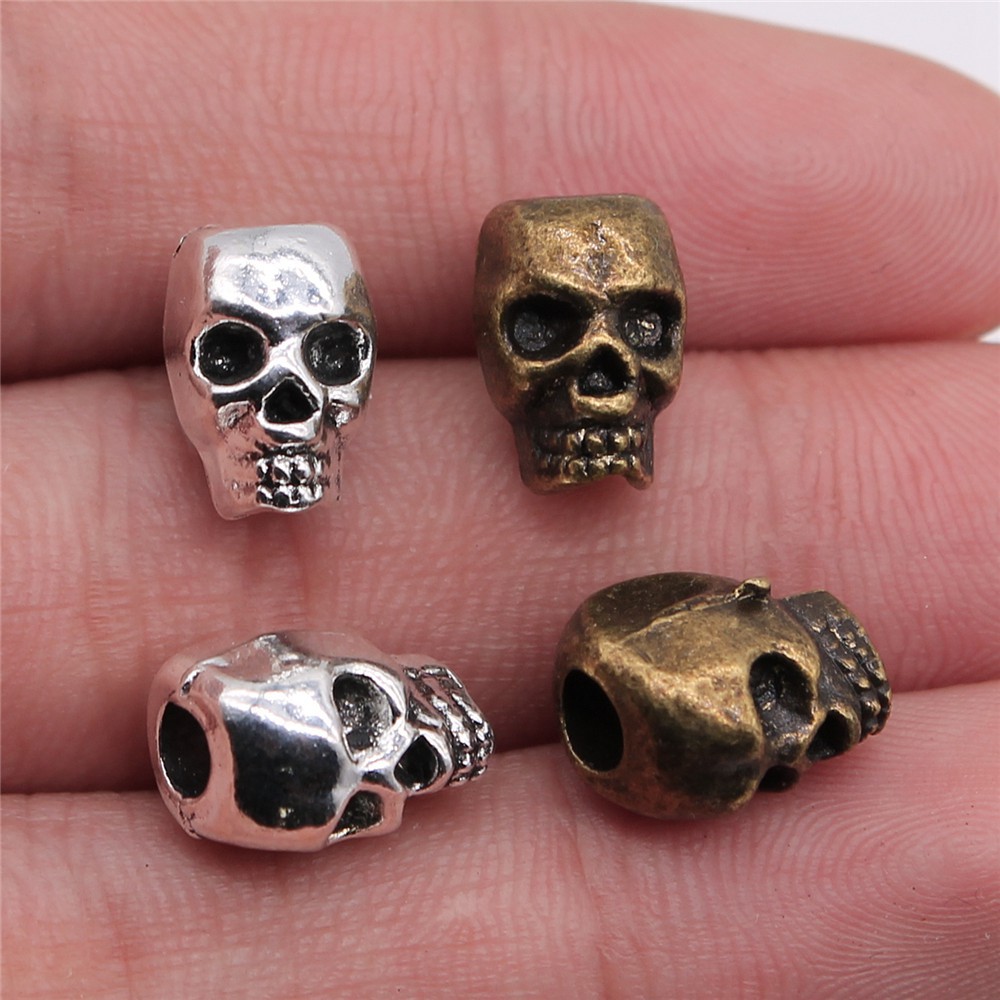 1 Piece Hip-hop Retro Skull Alloy Plating Beads Jewelry Accessories display picture 1