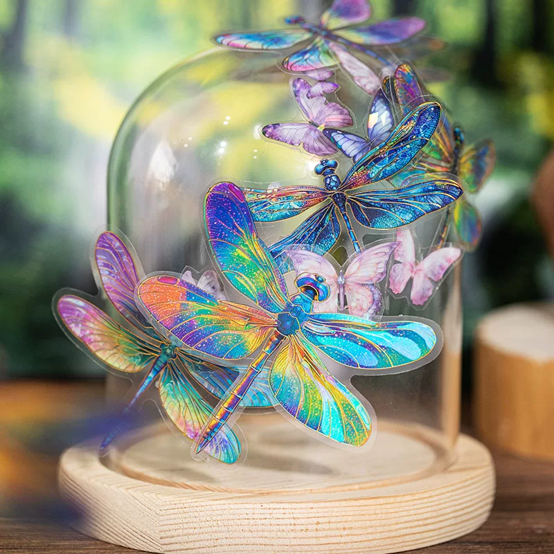 Пакет цветных наклеек Yuxian Pet серия Dragonfly Pianpian, ретро креативный материал, настольная палатка, долина красоты, Diy карточка наклейка