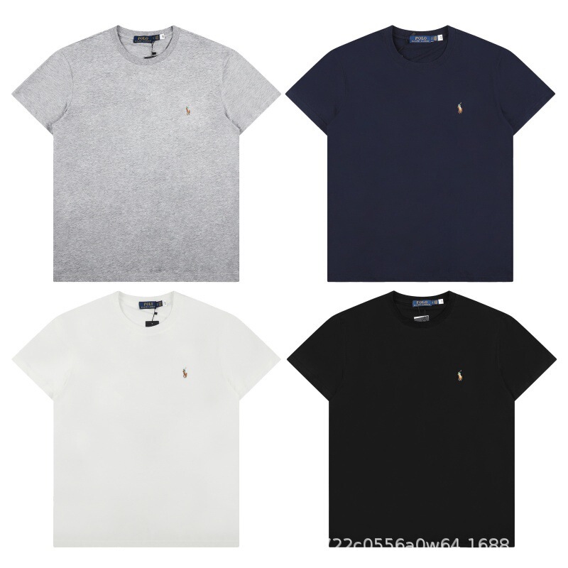 American-Style Heavyweight Low-Key Colorful Polo Embroidered Short-Sleeve T-Shirt, Skin-Friendly, Breathable, Drop-Shoulder, Everyday Casual Basic Style American-Style Heavyweight Low-Key Colorful Polo Embroidered Short-Sleeve T-Shirt, Skin-Friendly, Breathable, Drop-Shoulder, Everyday Casual Basic Style