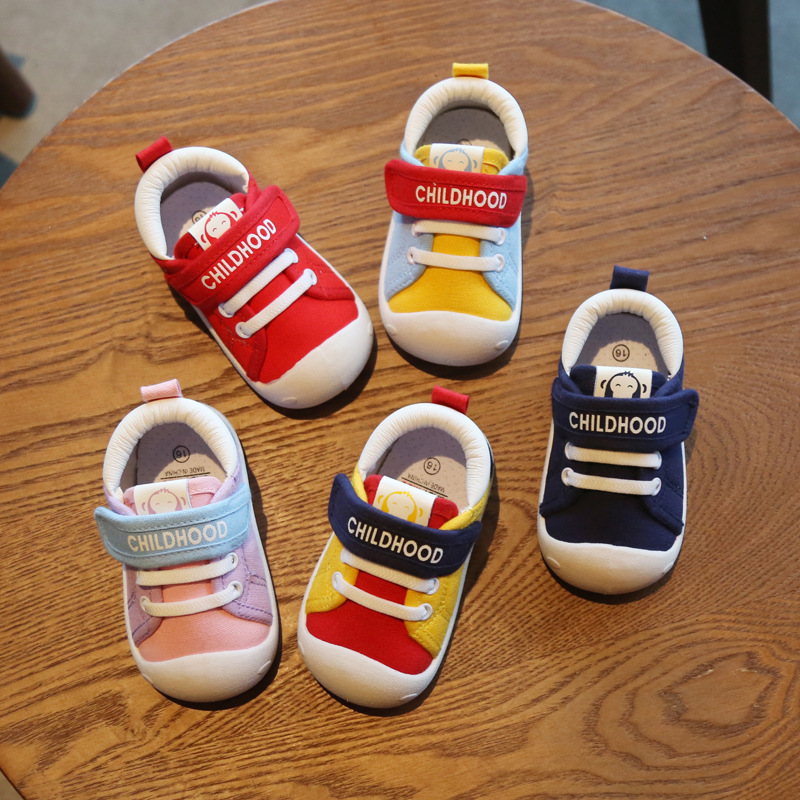 2025 Spring and Autumn New Baby Toddler Shoes Baby Indoor Shoes Boys Canvas Soft Sole Breathable Girls Shoes Wholesale