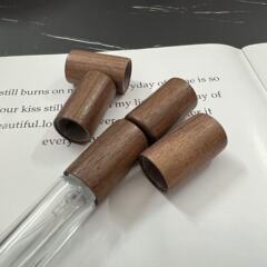 現物13歯木製香水瓶木蓋13口径15留めケヤキ黒胡桃実木香水蓋加工