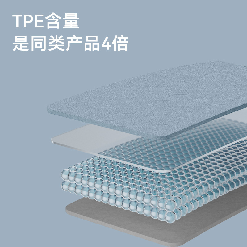 Tpe拡張ヨガマットフィットネスマット延長家庭用女子学生専用滑り止め操作防音防振静音マット|undefined