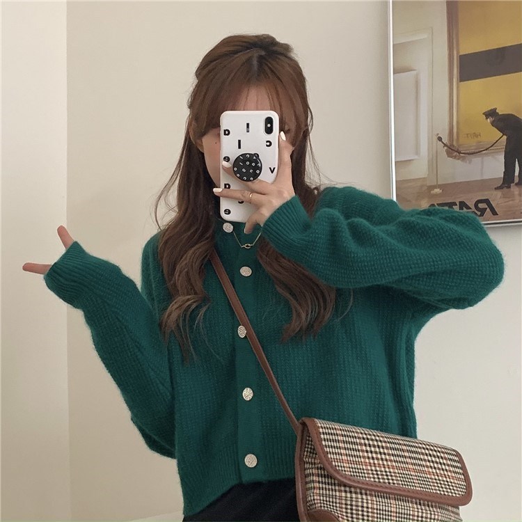Japanese retro sweater 2022 Autumn new style soft and fluffy knitted sweater, loose short cardigan jacket for women pic 20