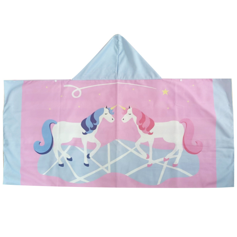 Toallas de baño de cuatro estaciones capa de niños absorción rápida secado grueso buckle diseño natación toalla de baño impresa portátil toalla de baño