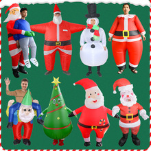 厂家热销圣诞老人充气服圣诞树充气服装圣诞雪人充气服舞台表演服