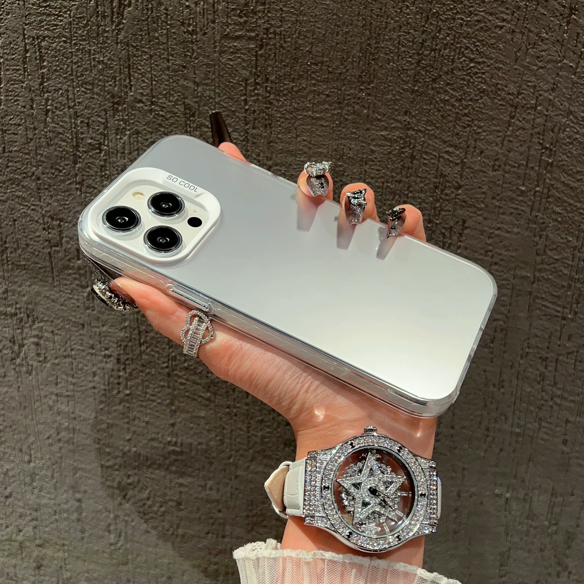 Чехол для мобильного телефона Apple 17, IP17air, окрашенный, IP17Pro матовый, IP17pm двухслойный IMD, цвет серебро