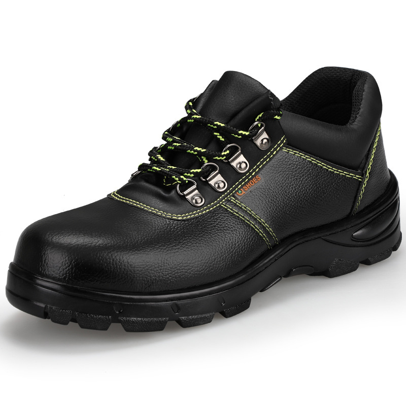 Nuevos zapatos de protección laboral de alta temperatura anti-golpe anti-perforación de cabeza de acero anti-desgaste zapatos de trabajo de cuero de vaca