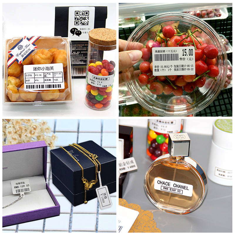 Waterproof thermal printing label paper, food clothing hang tag, product price label sticker, price label barcode paper