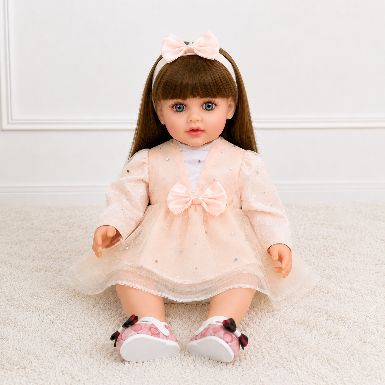 Muñeca Reborn Interactiva con Sensor Inteligente 40cm de Vinilo Multilingüe